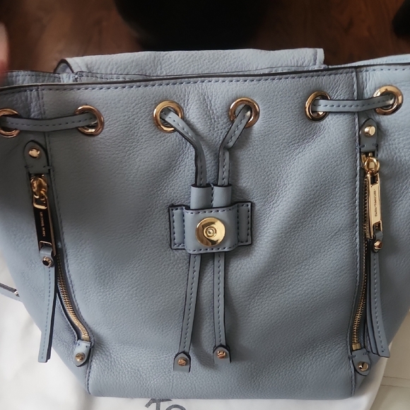 Michael Kors Light Blue Floral Backpack - Picture 8 of 9